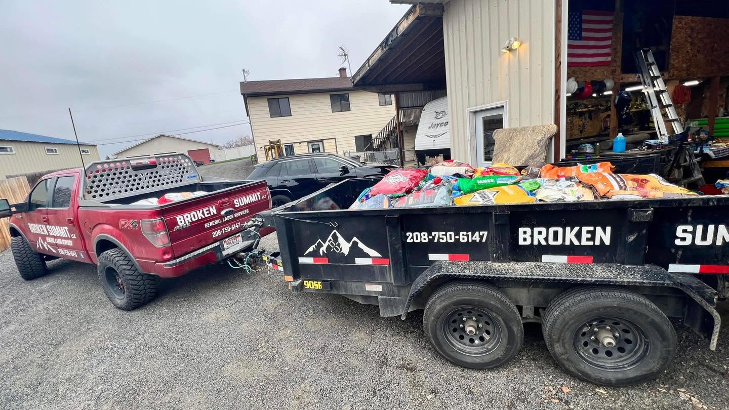 Community support transporting donated animal food