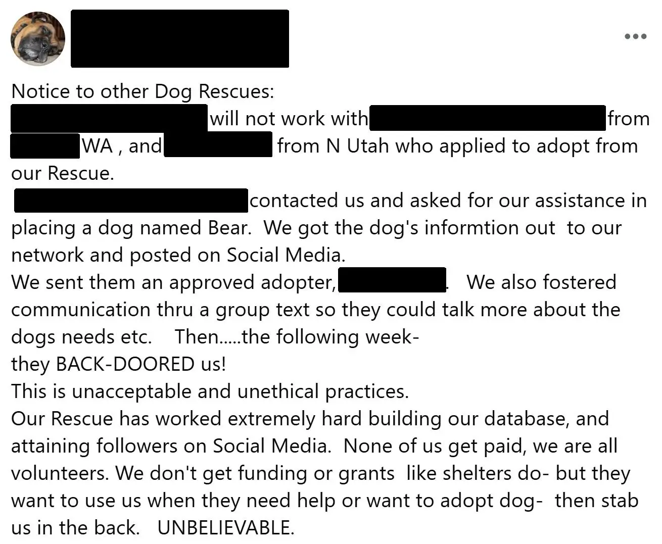 Image documenting the Idaho Mastiff Rescue discussion