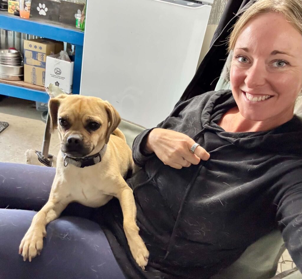 Frankie with Cassie at Snake River Four Paws